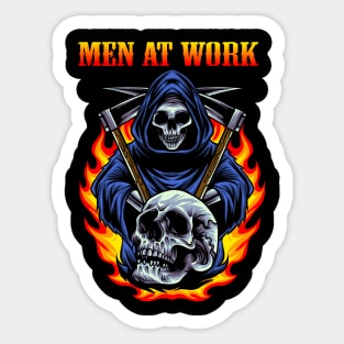 WORK AT THE MEN BAND Sticker